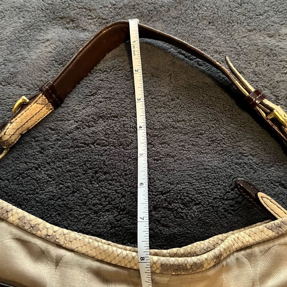 Great Authentic Coach Colette Python Beige Large … - image 7